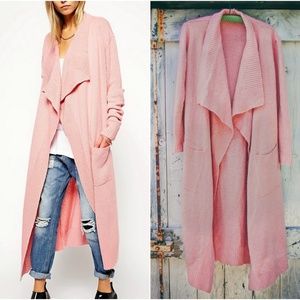 ASOS Longline Waterfall Duster Knit Cardigan